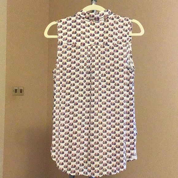 Anthropologie 5 of 52 Conversations Sleeveless 🚲 Top - Picture 3 of 7